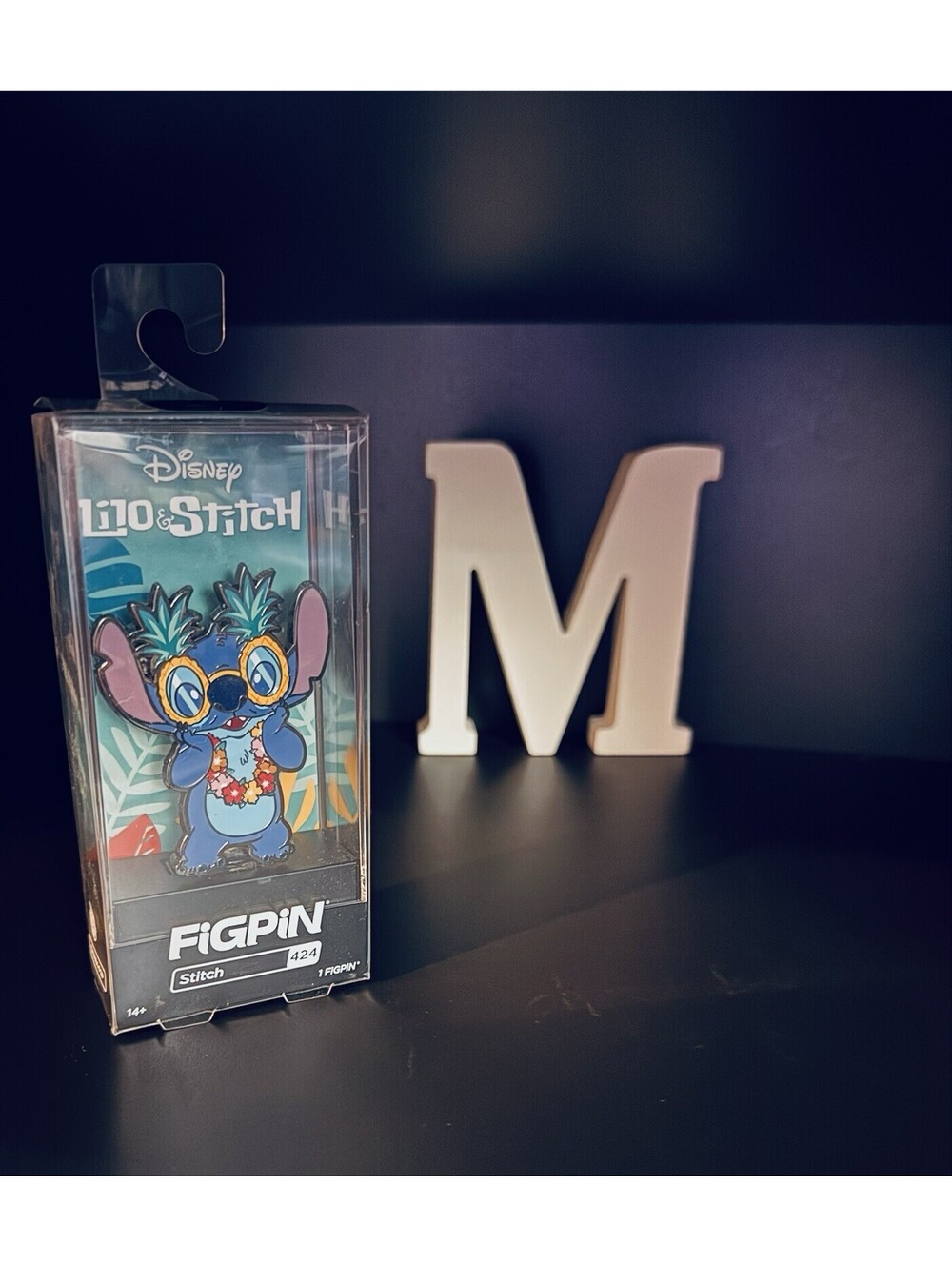 Disney Lilo & Stitch FiGPiN of Stitch with Glasses, number 424